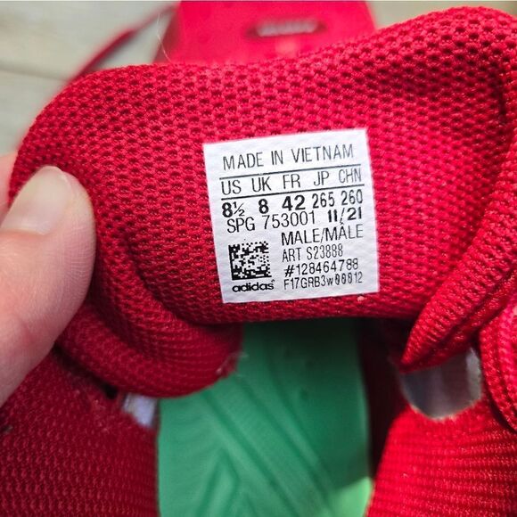 Adidas Icon baseball softball turf shoe red white sneaker size men's 8.5 - Picture 9 of 12